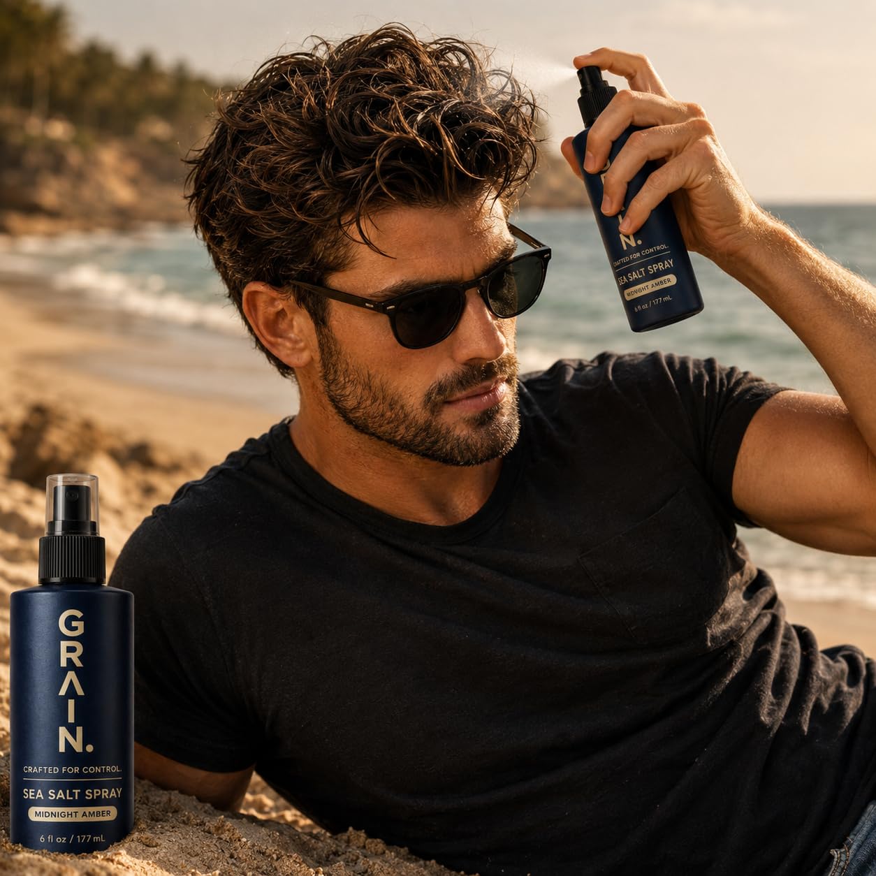 Grain hair volume spray for fine and flat hair texturizing routine