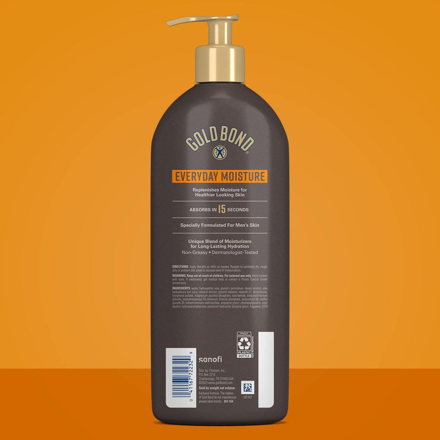 Gold Bond Men's lotion bottle pump mechanism detail