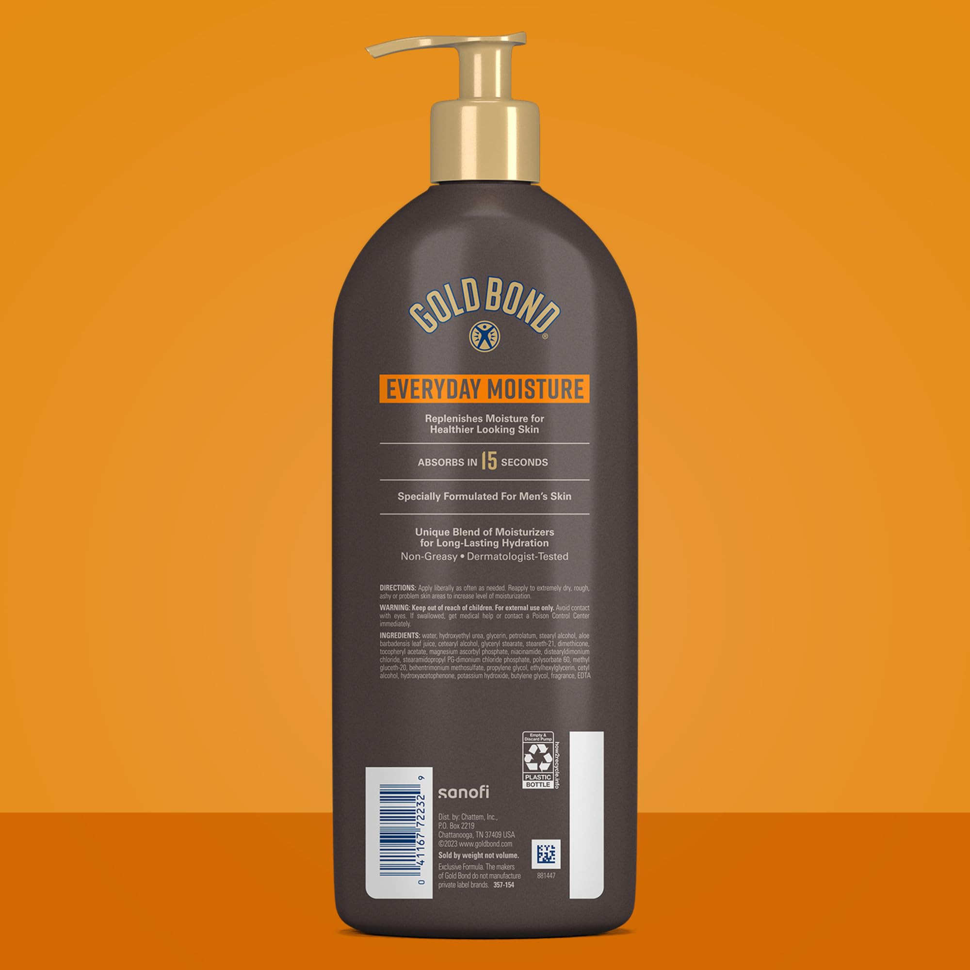 Gold Bond Men's lotion bottle pump mechanism detail