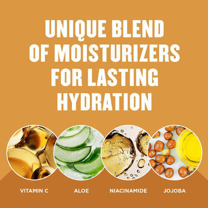 Texture demonstration of Gold Bond daily body lotion