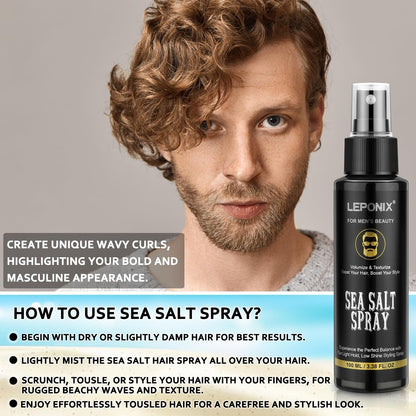 Close up of sea salt spray nozzle and bottle design