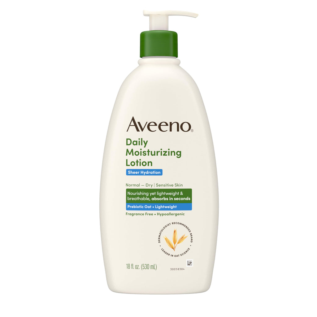 Aveeno Sheer Hydration lotion texture and lightweight consistency