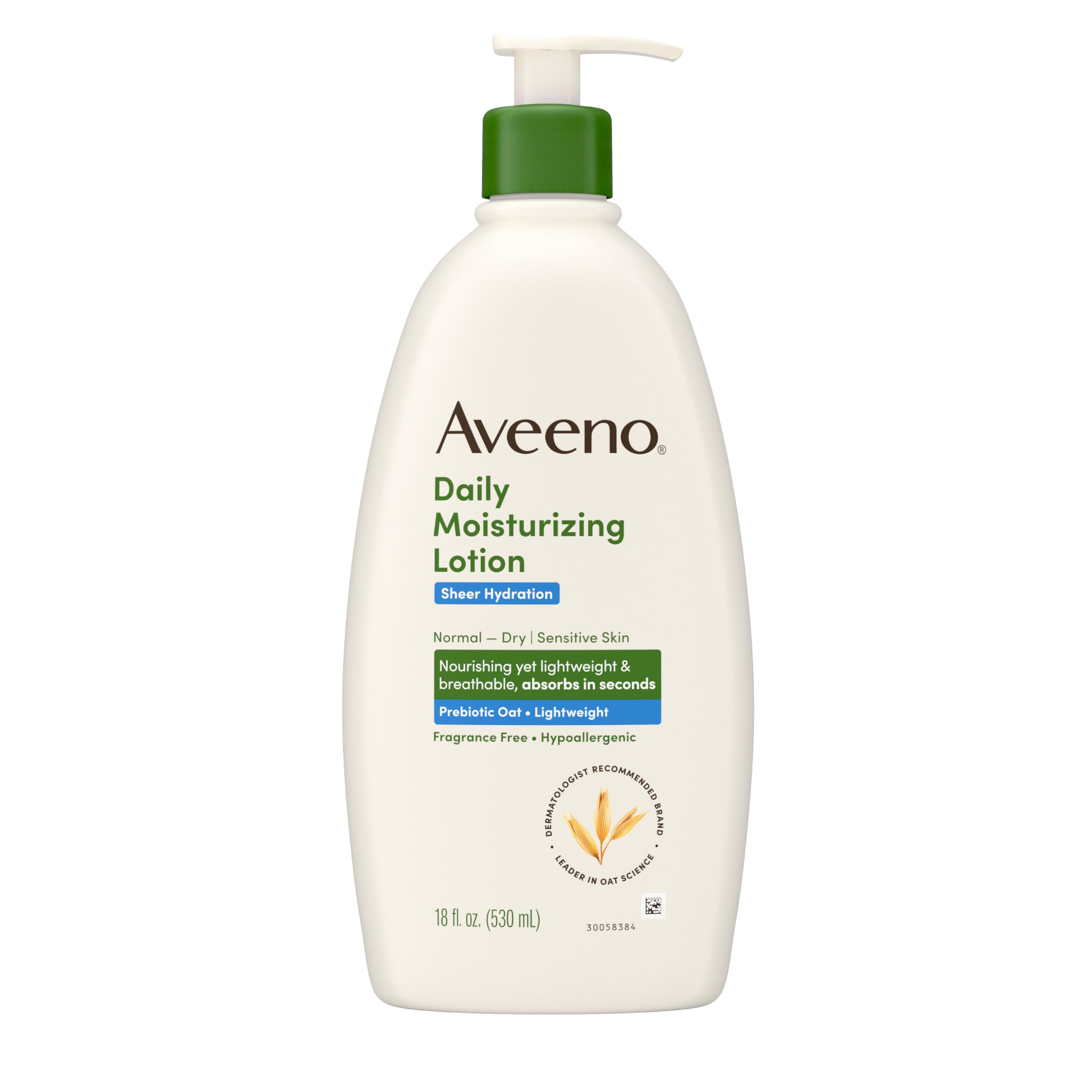 Fragrance free prebiotic oat body lotion ingredients label view