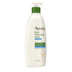 Aveeno Sheer Hydration eighteen fluid ounce bottle back packaging