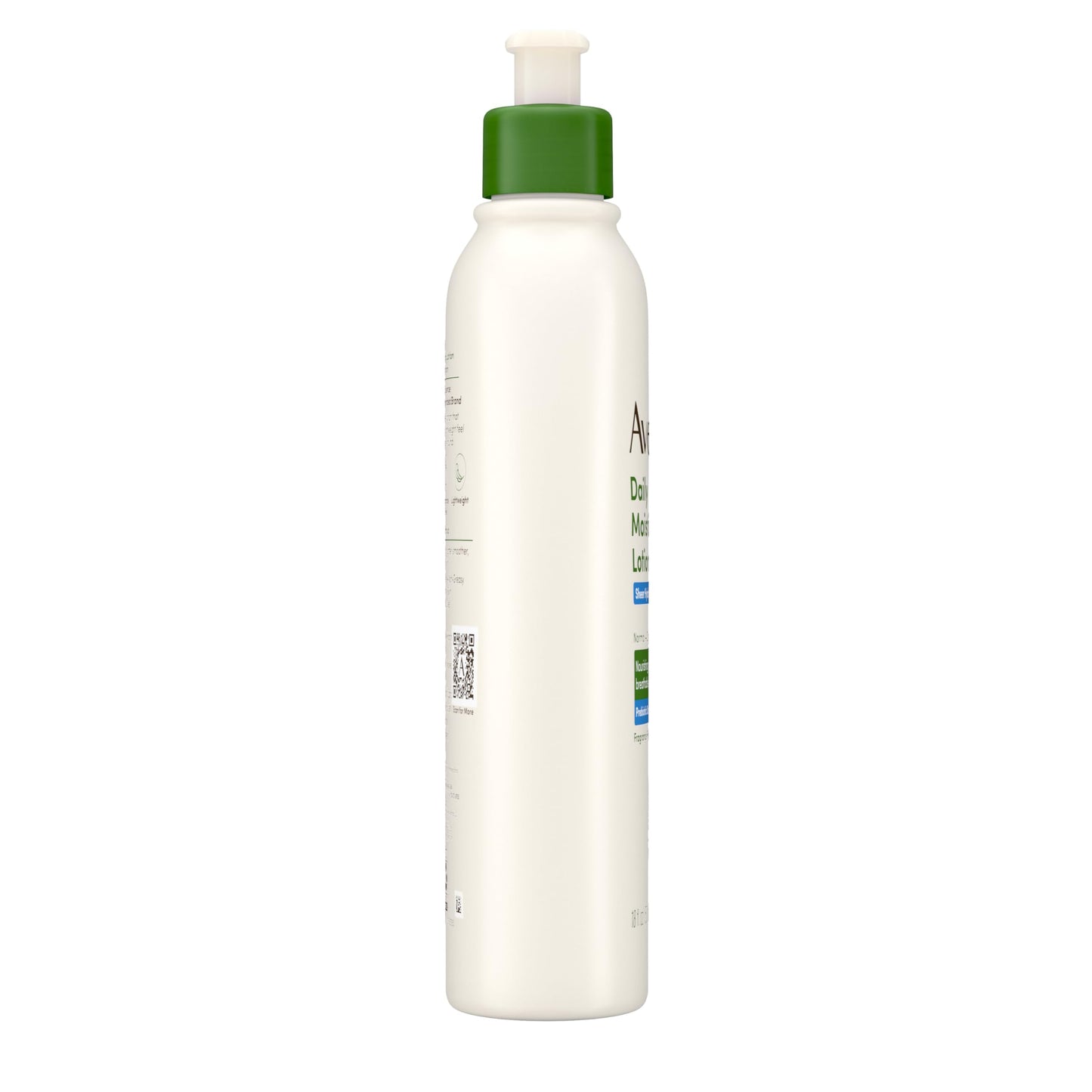 Close up view of the sheer hydration text on Aveeno packaging