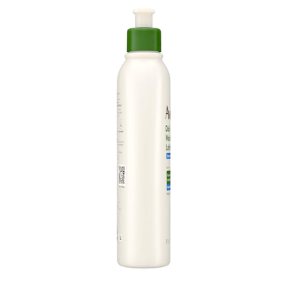 Close up view of the sheer hydration text on Aveeno packaging