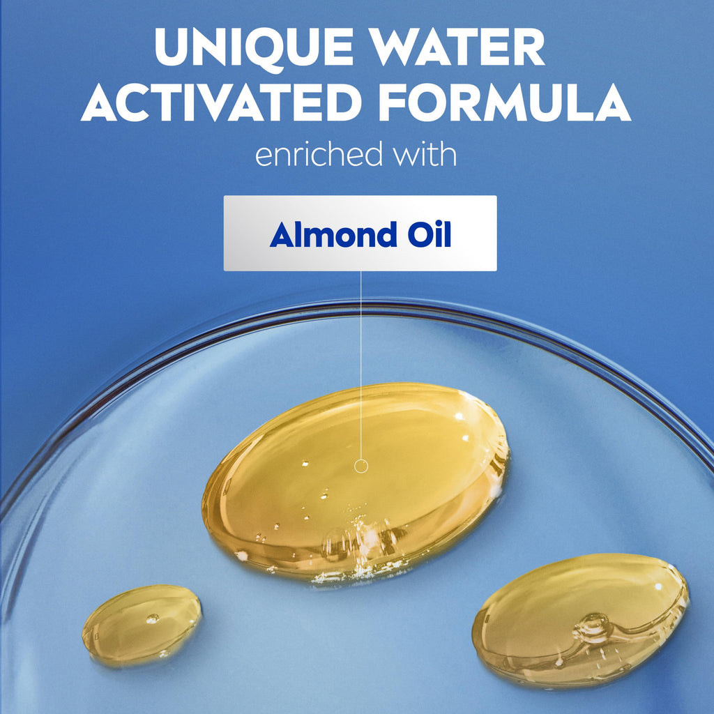 Nivea water activated shower lotion texture view