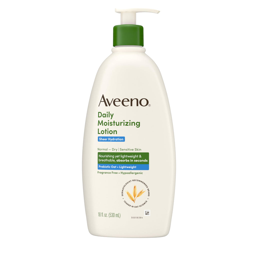 Aveeno Sheer Hydration dry skin moisturizer ready for use