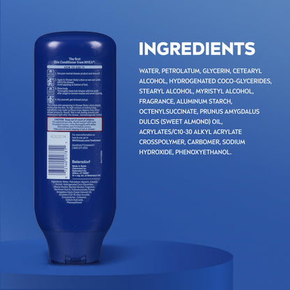 Application demonstration of Nivea In Shower Body Lotion