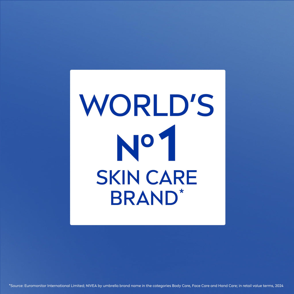 Nivea cocoa butter in-shower body lotion packaging elements