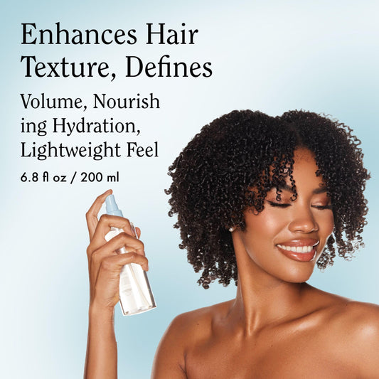 Rizos Curls texturizing mist for defining beachy waves packaging details