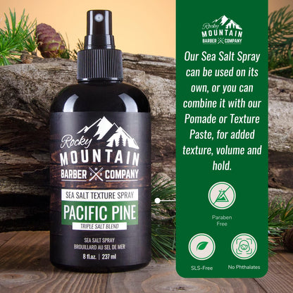 Professional grooming sea salt spray for all hair types
