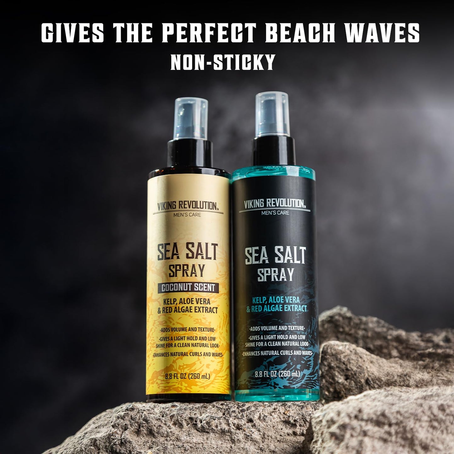 Authentic USA imported Viking Revolution sea salt spray packaging side view