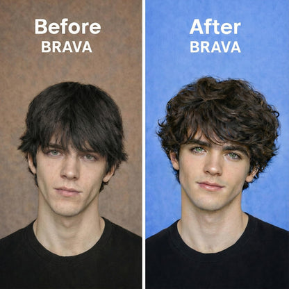 Close up of Brava hair texturizing spray mist application