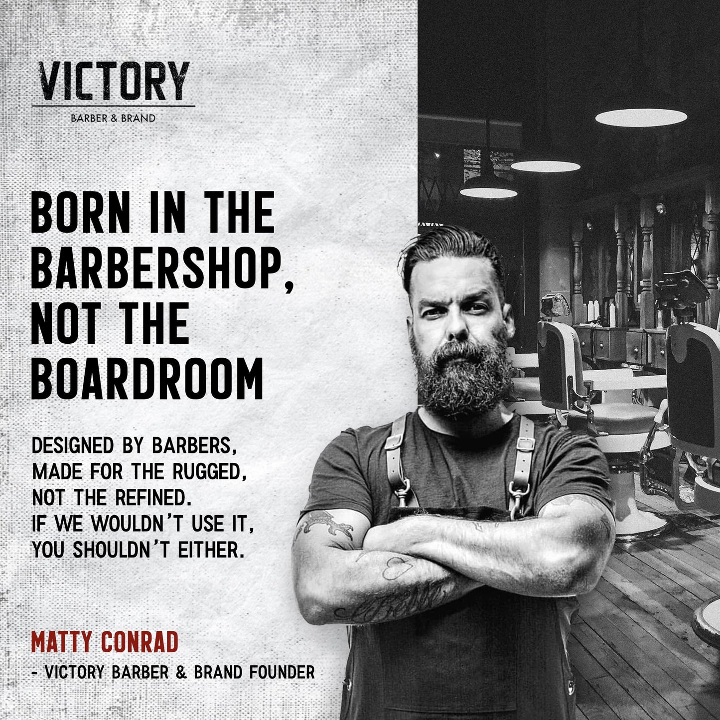 Texture and consistency of Victory Barber And Brand styling spray