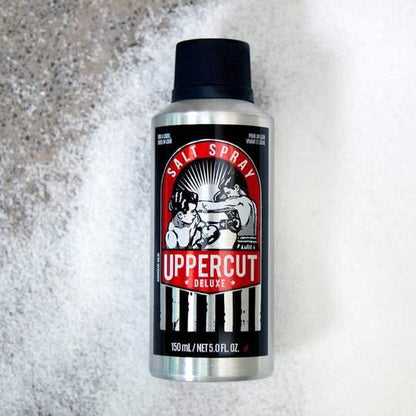 Lifestyle shot of Uppercut Deluxe hair spray for men