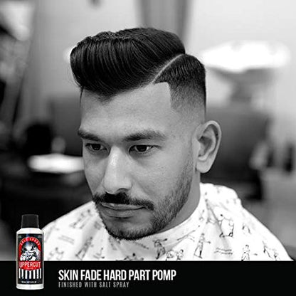 Professional hair styling with Uppercut Deluxe salt spray