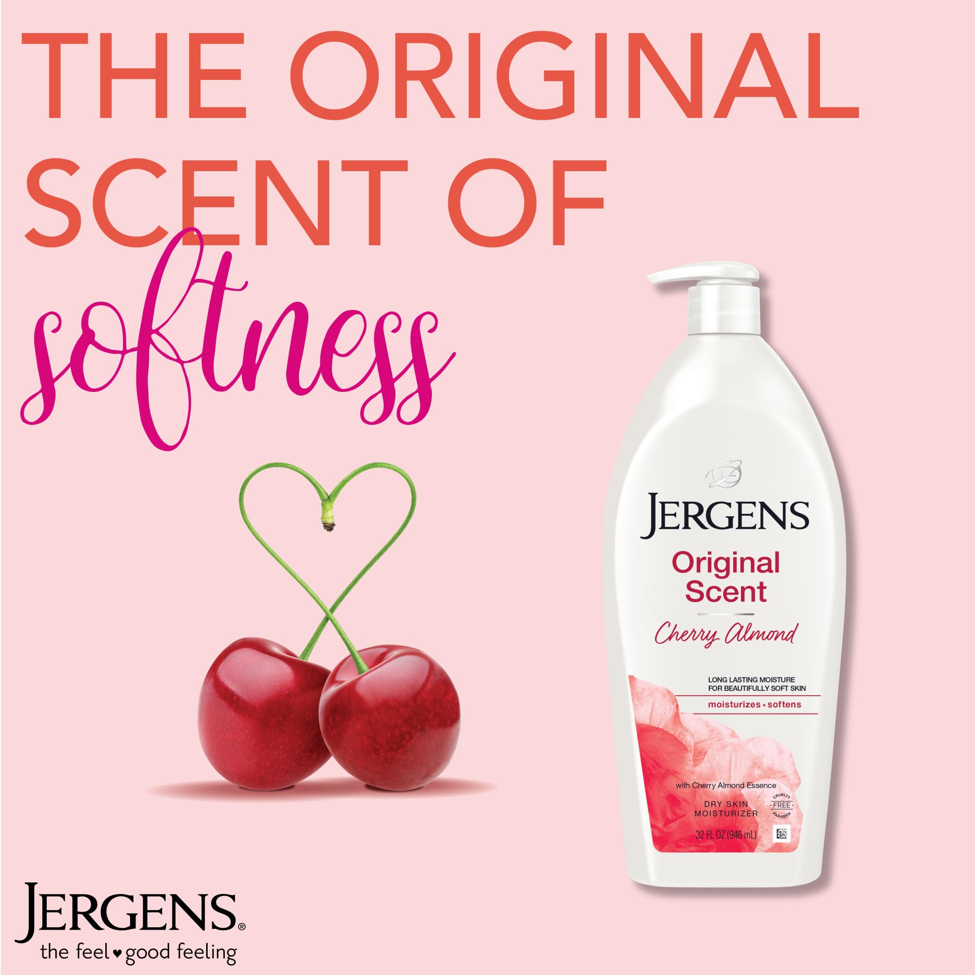 Texture of Jergens Cherry Almond body lotion on skin