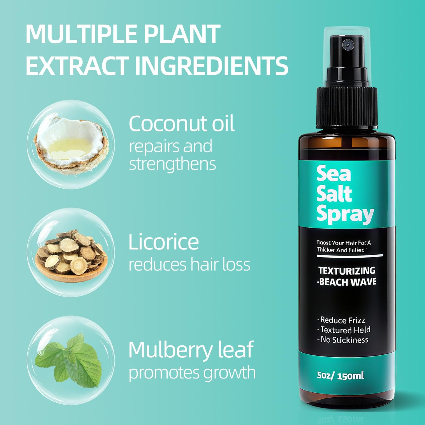 Texture and volume spray bottle against a minimalist background