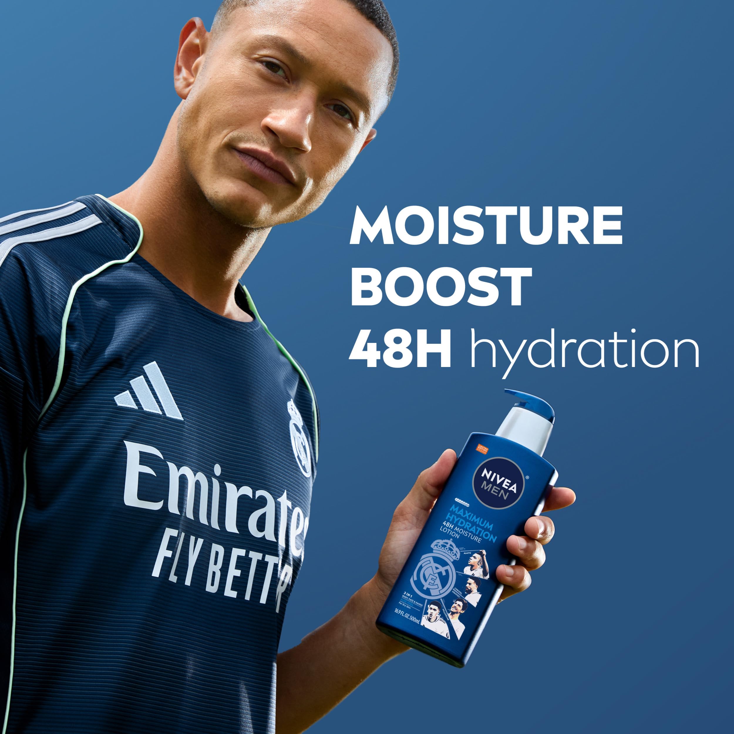 Close up of Nivea Men Maximum Hydration Aloe Vera formula label