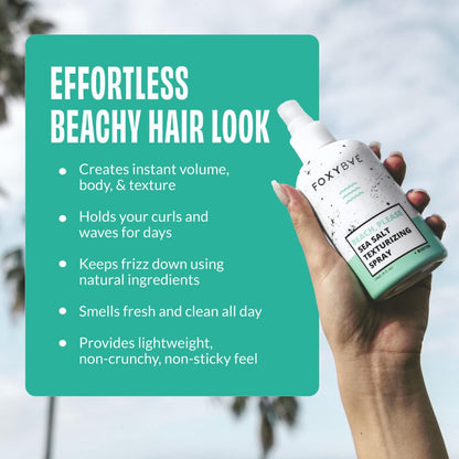 FoxyBae biotin hair spray bottle with descriptive label