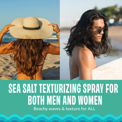 Back view of FoxyBae Sea Salt Spray showing ingredients