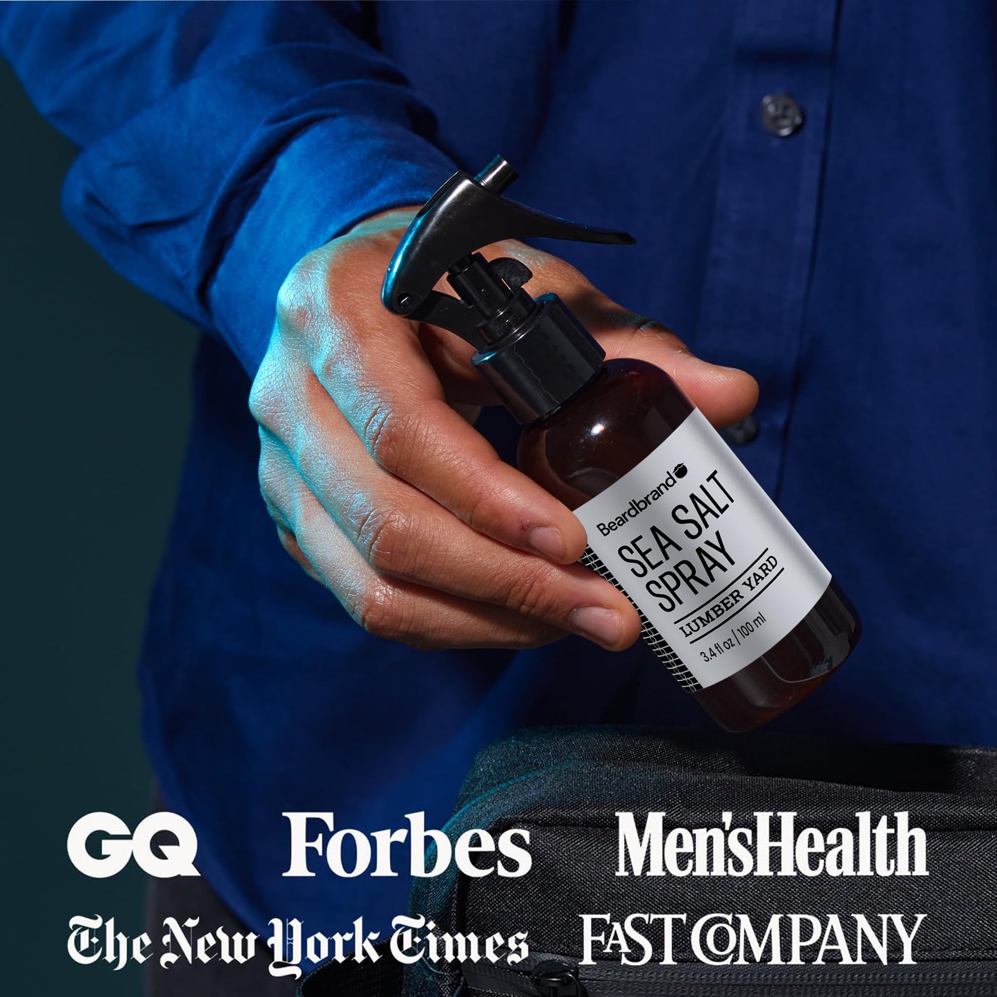 Beardbrand styling product ingredients list on back of bottle