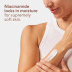 Native body lotion texture demonstration on skin