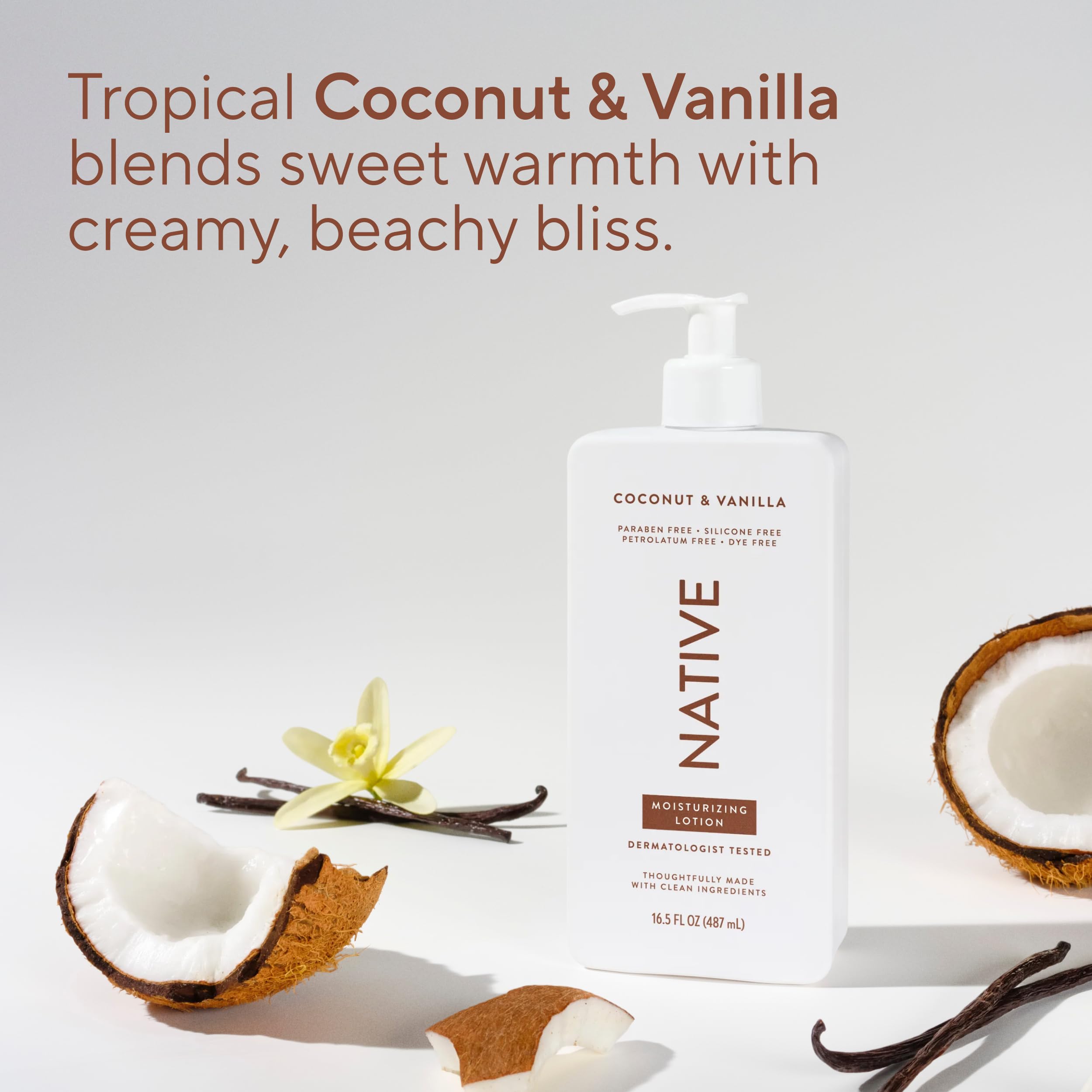 Native Body Lotion Coconut and Vanilla application demonstration
