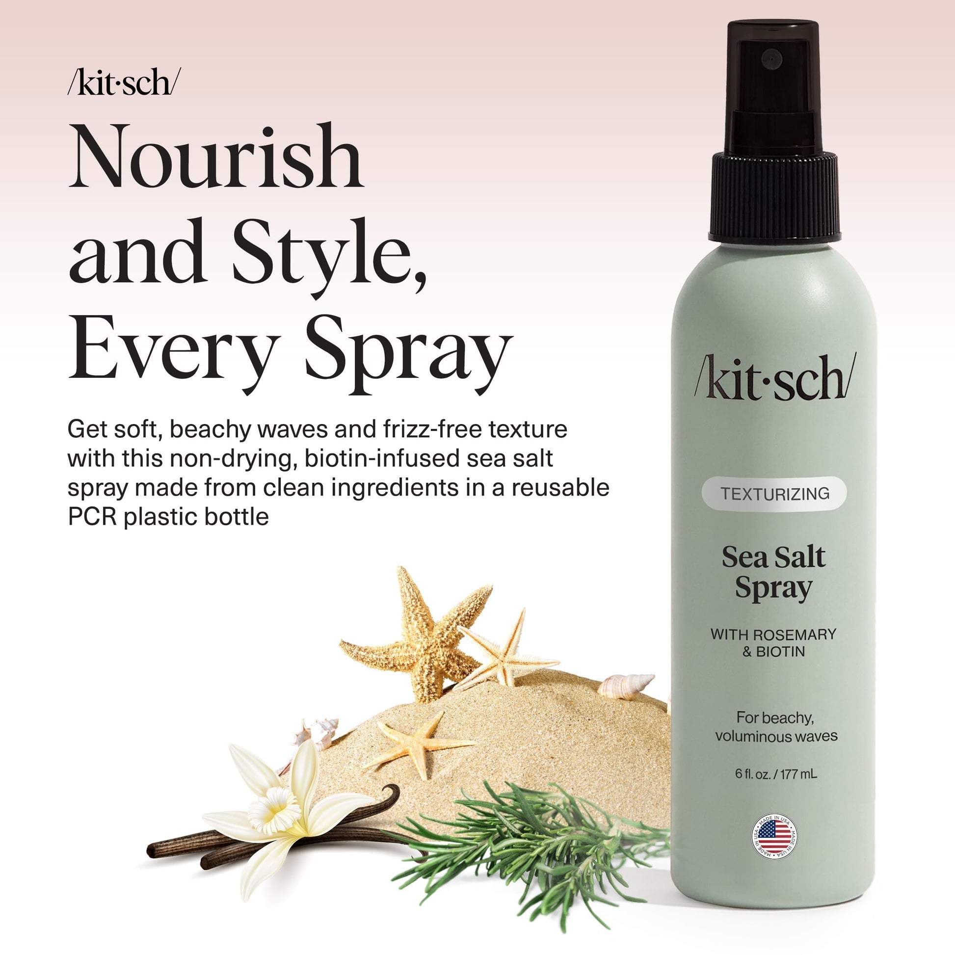 Kitsch hair spray with rosemary and biotin for natural curls