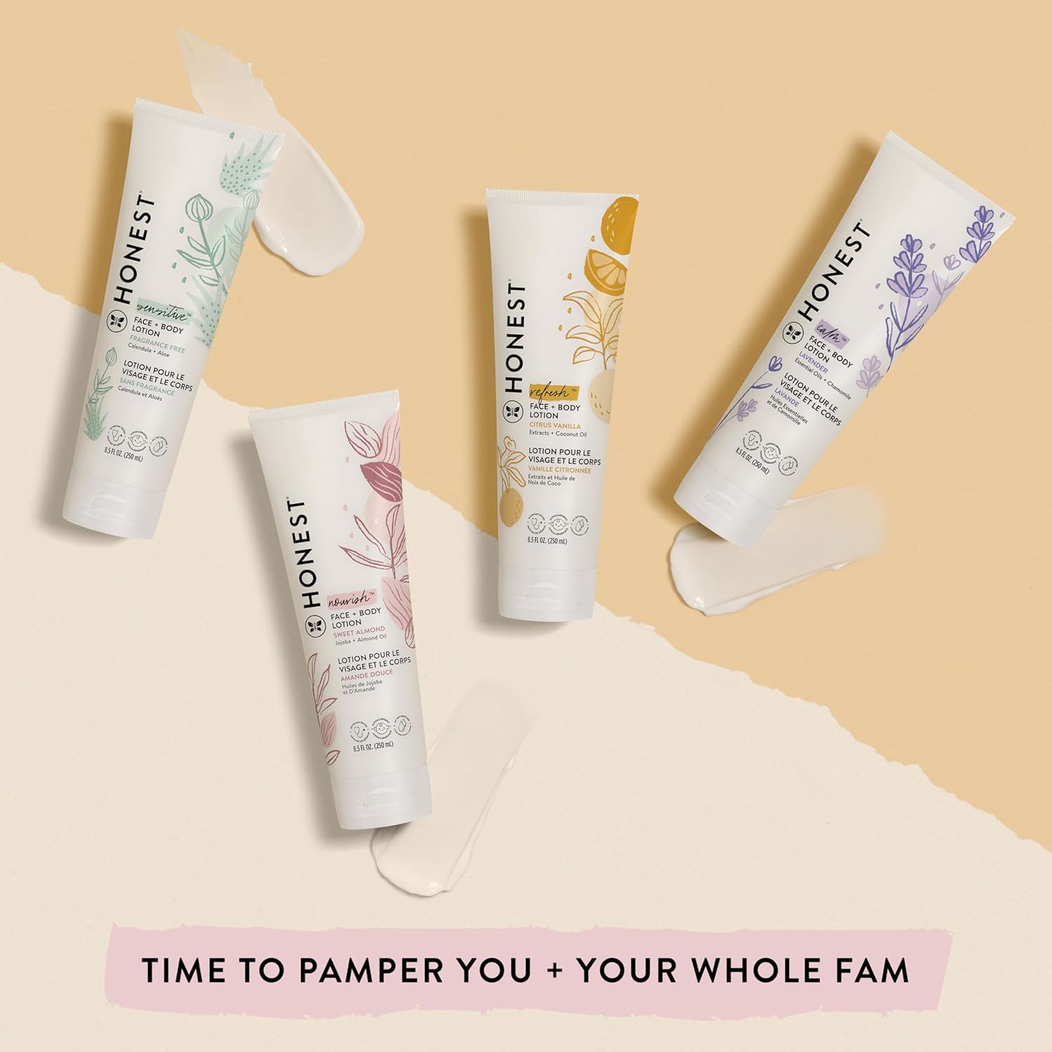 The Honest Company sensitive lotion ingredients and details