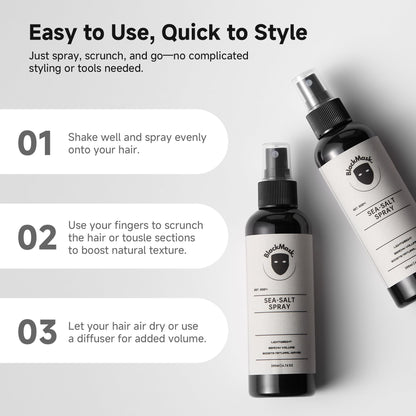 Authentic BlackMask sea salt spray for adding volume to flat hair