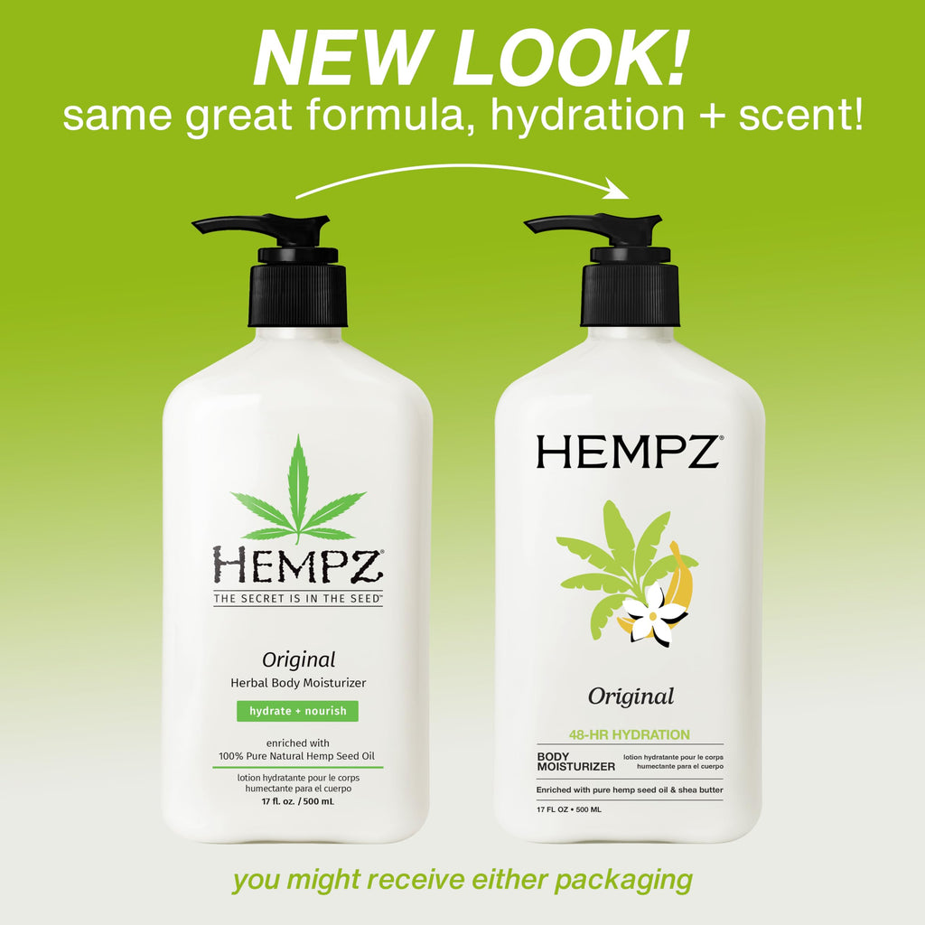 Hempz 17 fluid ounce herbal body moisturizer ingredient highlights