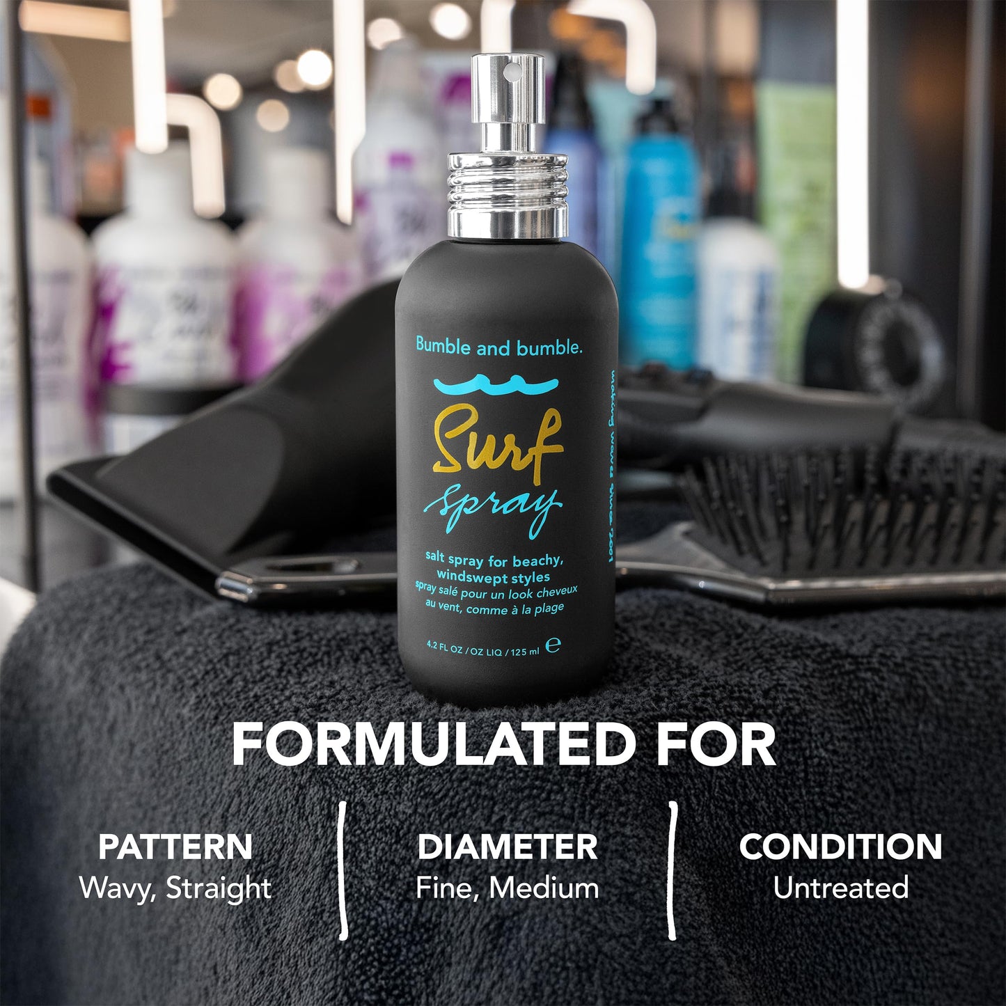 Side profile of Bumble and bumble 1.7 fluid ounce spray