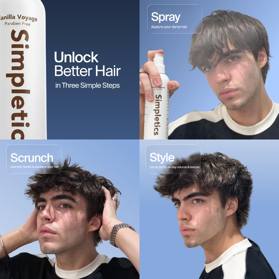 Simpletics sea salt spray nozzle and packaging detail