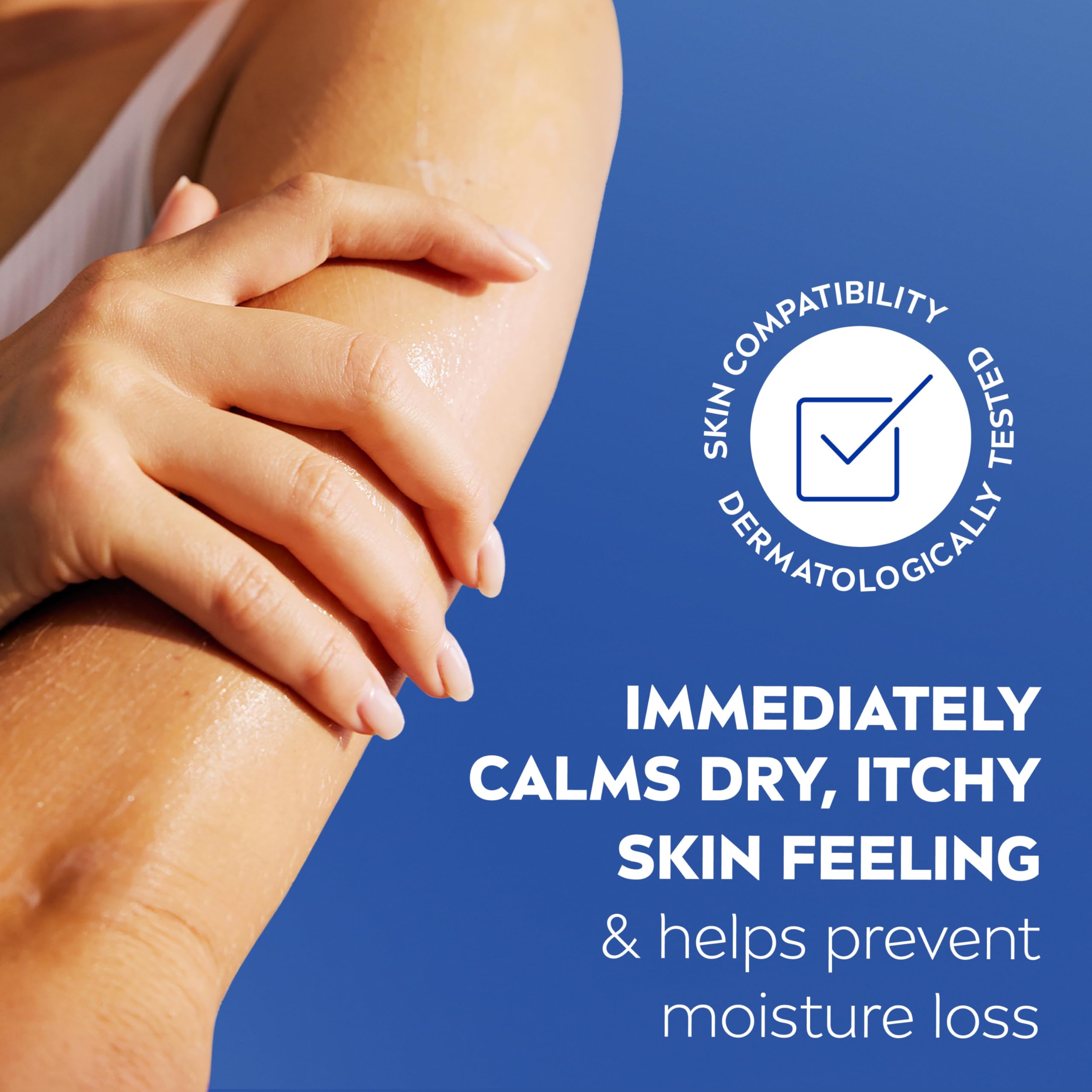Texture demonstration of Nivea Intense Healing Body Lotion