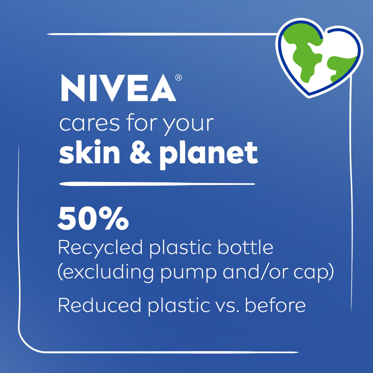 Nivea Intense Healing Body Lotion cap and neck design detail