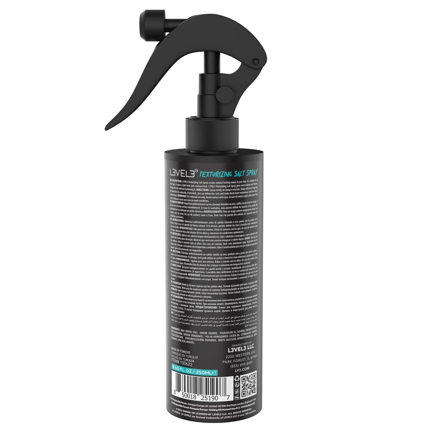 L3 Level 3 Sea Salt Spray for men and women hair volumizing
