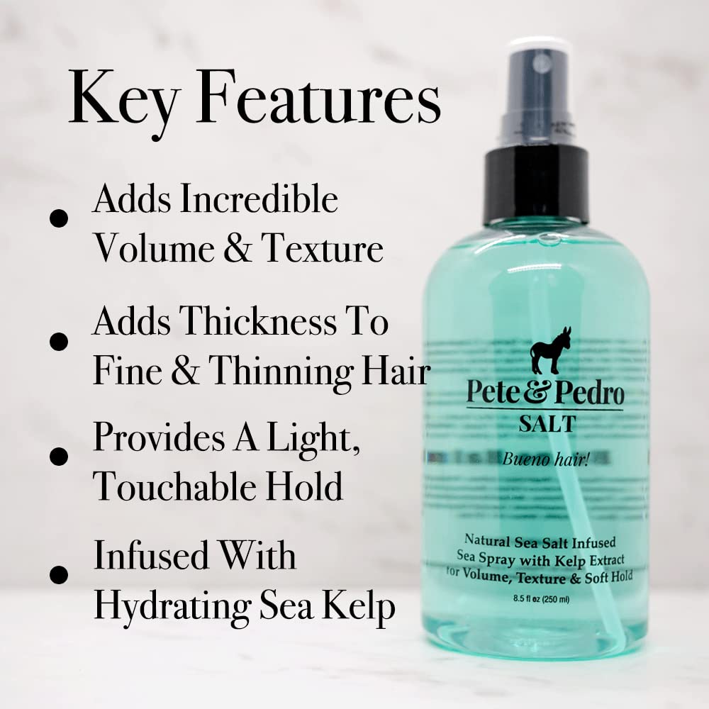 Pete and Pedro Salt sea salt spray product label details