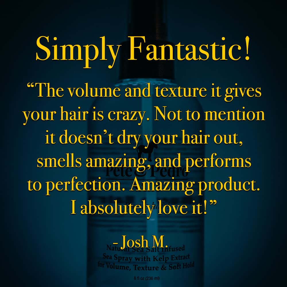 Lifestyle shot of Pete and Pedro Salt sea salt spray