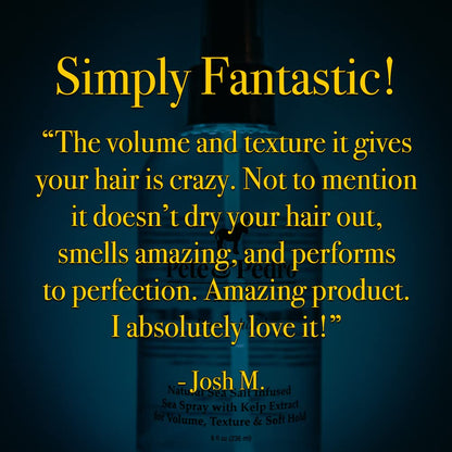Lifestyle shot of Pete and Pedro Salt sea salt spray