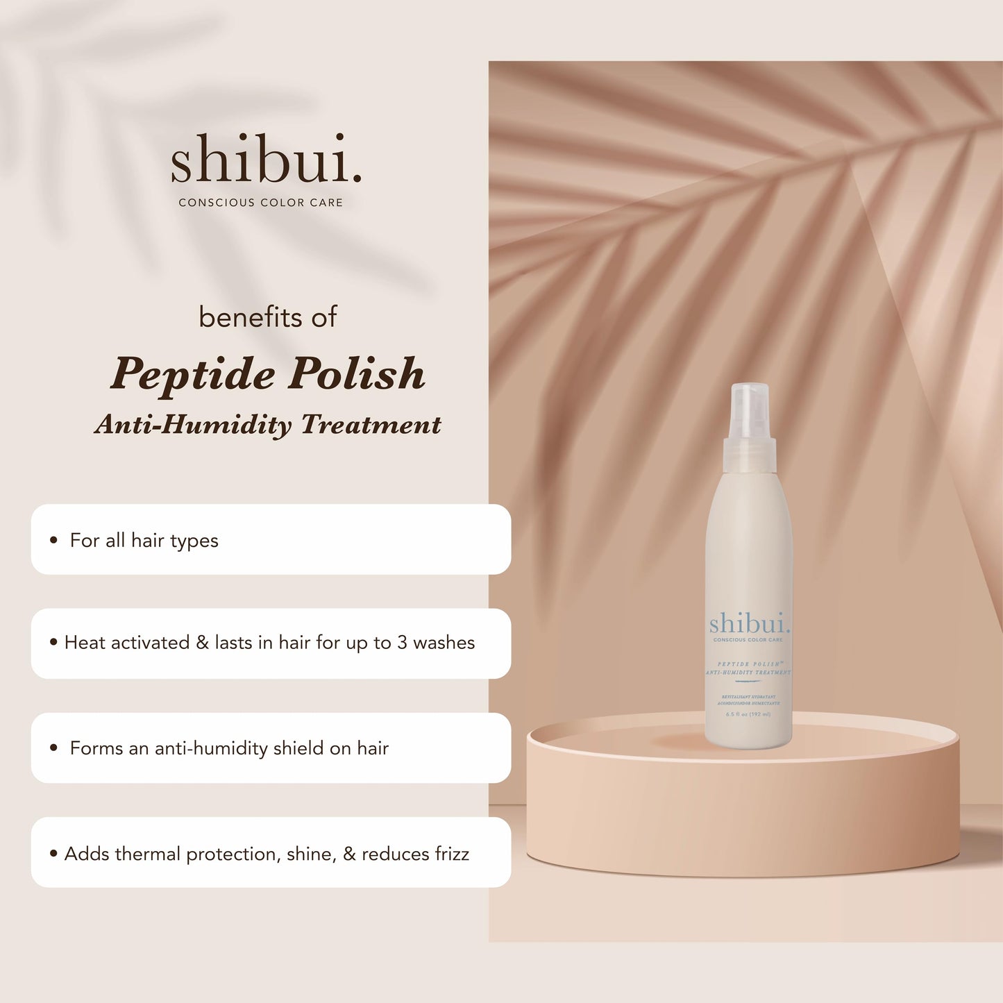 Shibui hair treatment 6.5 fluid ounces packaging detail