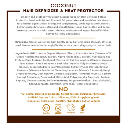Desert Essence Coconut Hair Defrizzer spray nozzle detail