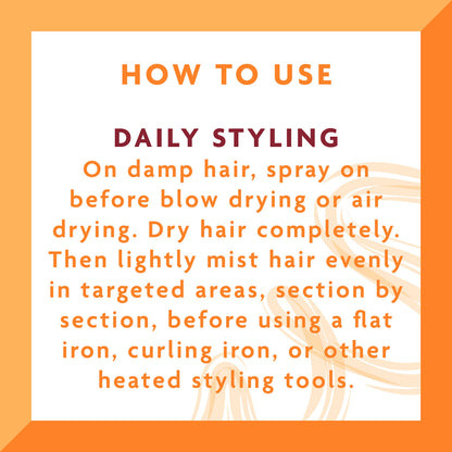 Authentic Cantu shea butter styling spray packaging