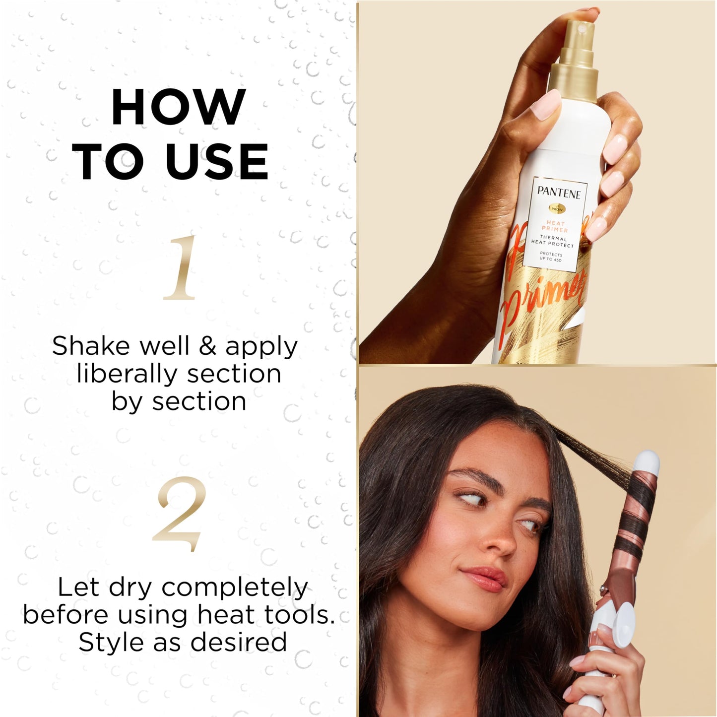 Pantene Pro-V hair thermal primer spray bottle