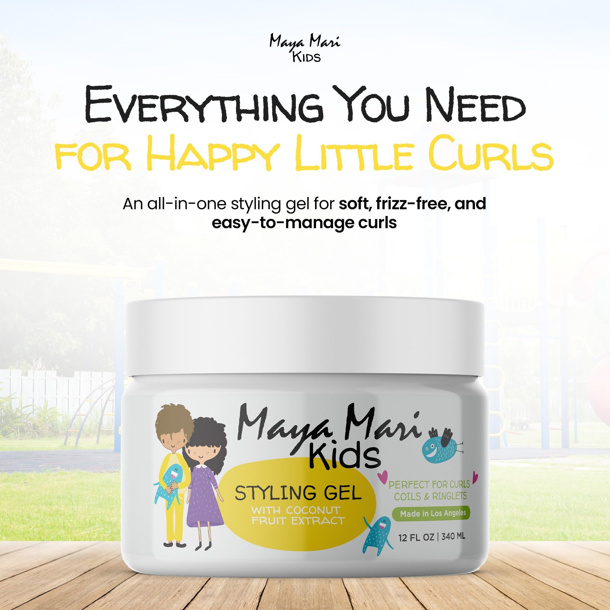 Maya Mari Coconut Fruit Extract hair gel jar for kids
