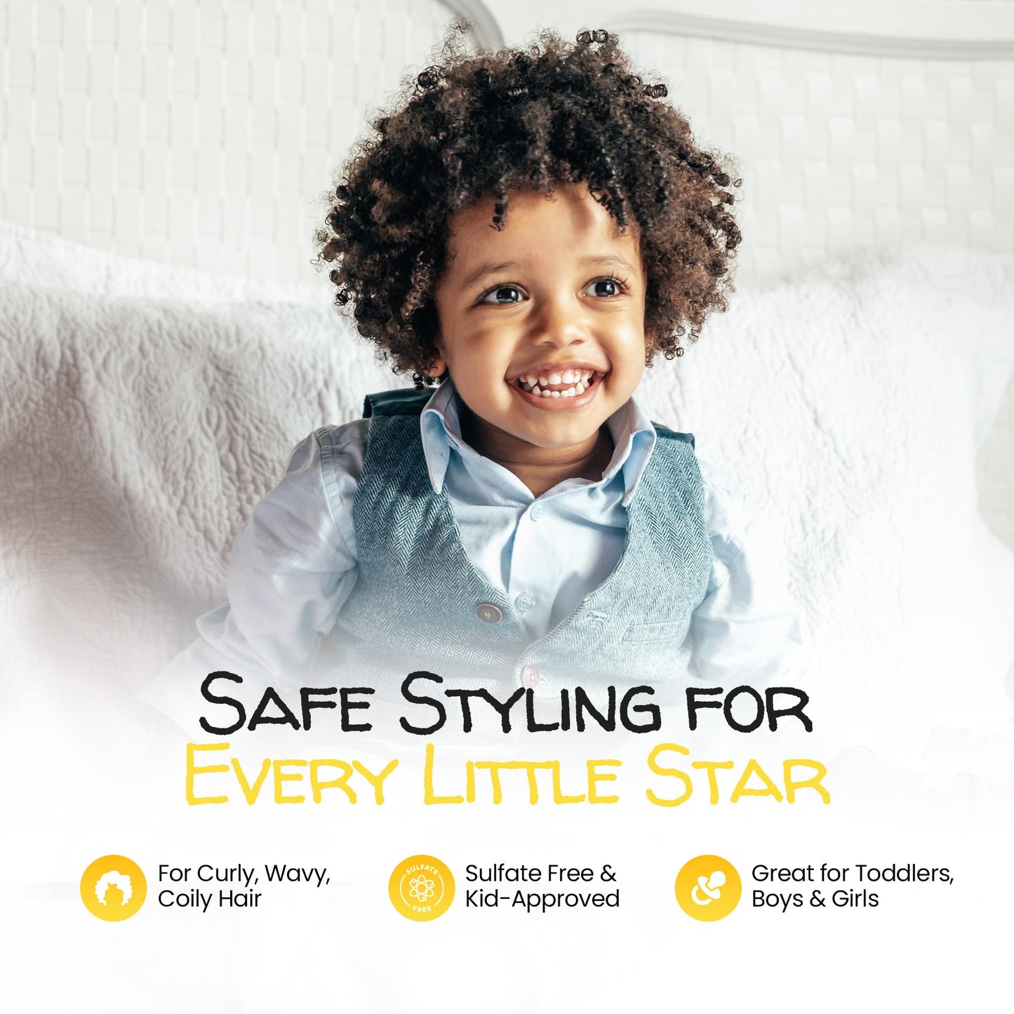 Safe sulfate-free hair gel for toddlers and babies