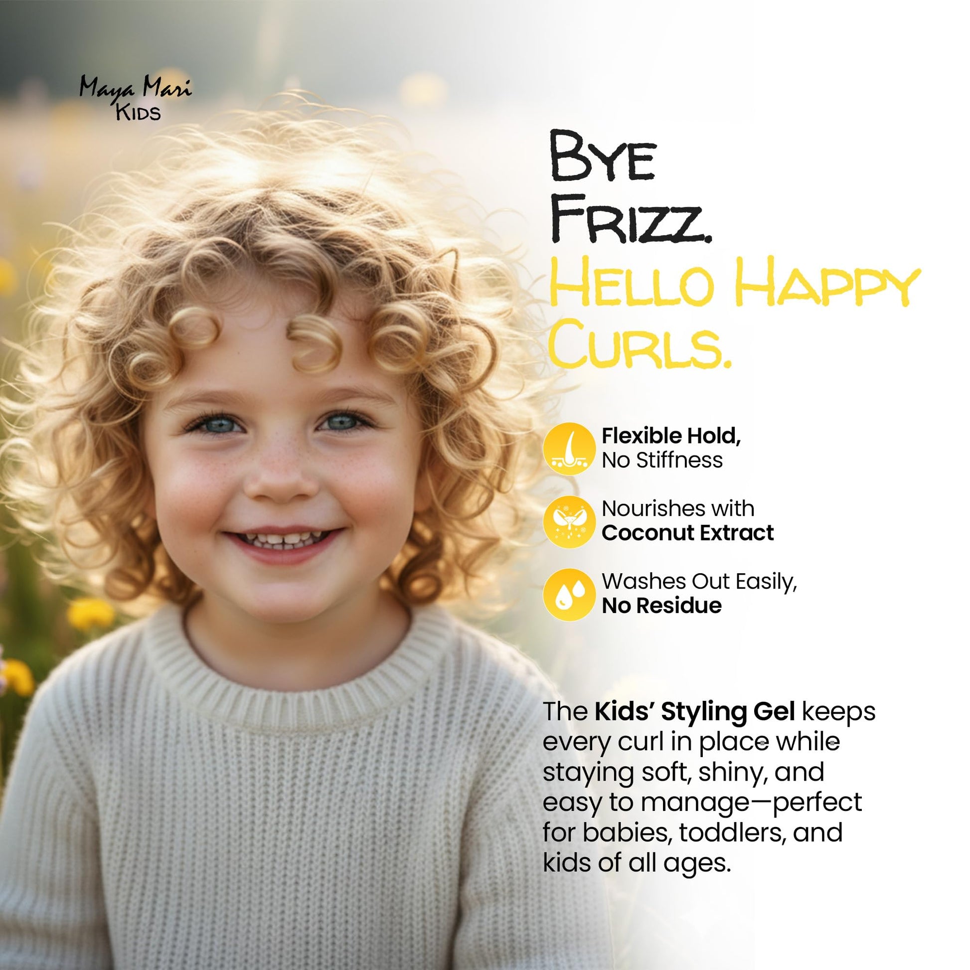 Maya Mari kids styling gel texture and hair benefits