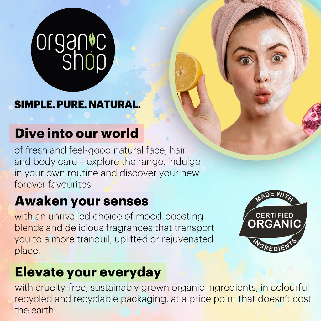 Organic Shop body mousse rear view with certifications
