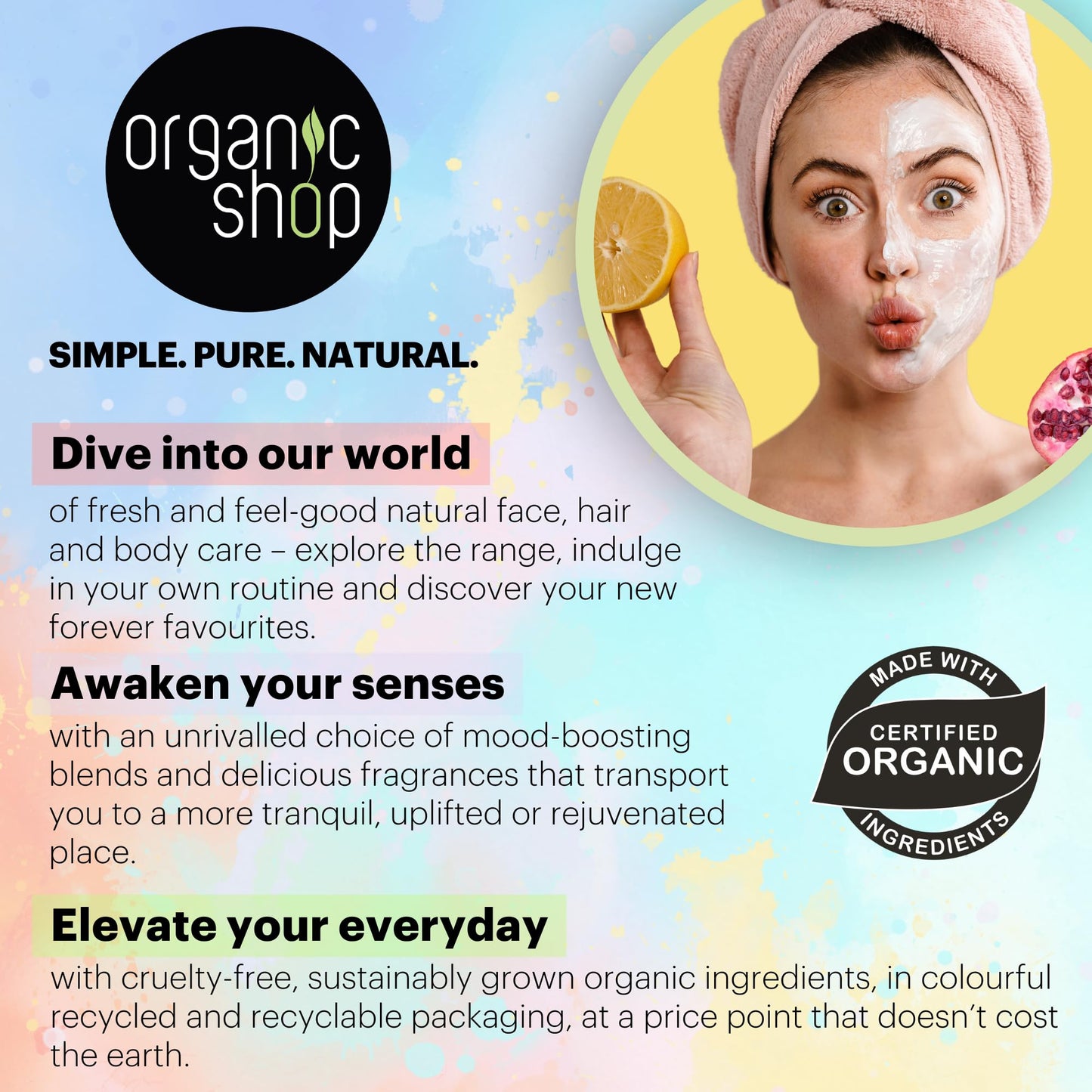 Natura Siberica Organic Shop Bourbon Vanilla cream packaging dimensions and product size view.